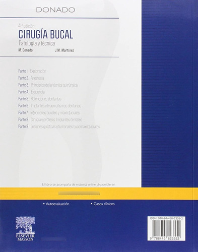 Donado - Cirugía Bucal. Patología Y Técnica - 4° Edición