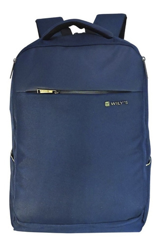 Mochila Ejecutiva Wilys Portalap Azul Wt458-09