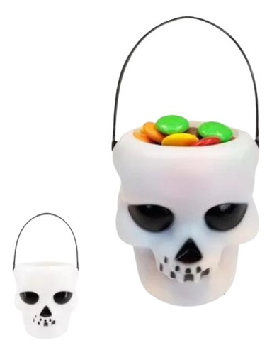 Party Store Mini Balde Caramelera Calavera Craneo Halloween 