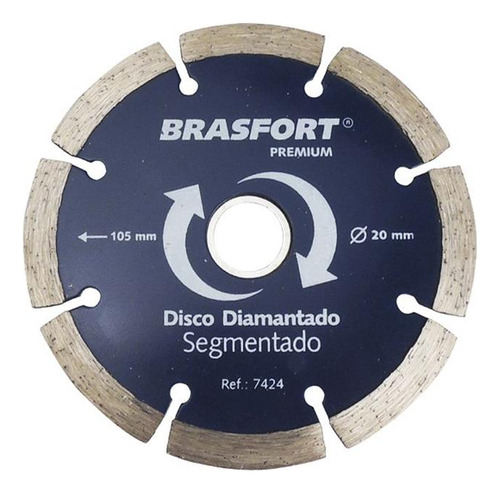 Disco Diamantado Brasfort Premium Segmentado 105mm 7424