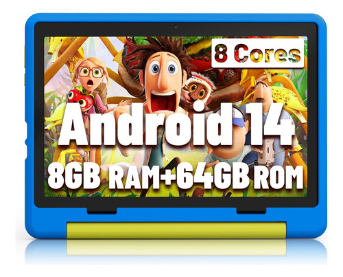 Tablet Jeazans Kids De 10 Pulgadas Con Android 14, 64 Gb De