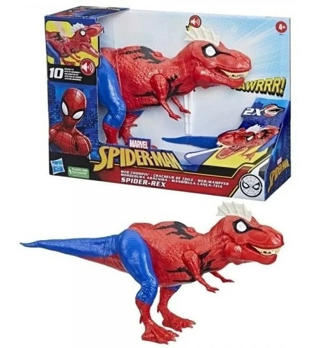 Figura Spiderman Rex Dinosaurio Con Sonido Hasbro / Diverti