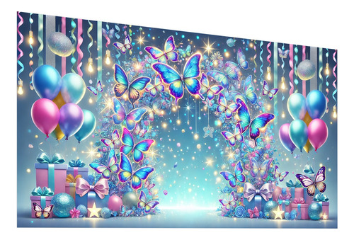 Backdrop Fondo Decoración De Mariposas Cumpleaños 320x200