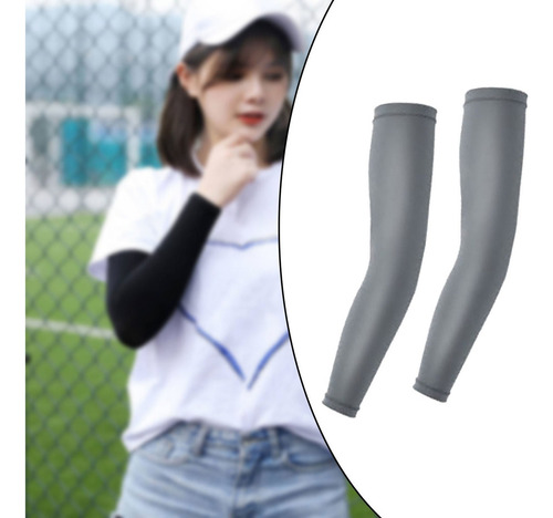 Mangas De Enfriamiento Camisas For Cubrir Brazos De Sg Gris