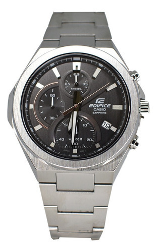 Casio Edifice Cristal De Zafiro Efb-700d-8avcr Color de la correa Plateado Color del bisel Plateado Color del fondo Negro