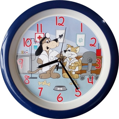 Reloj De Pared Veterinario Gato Y Perro