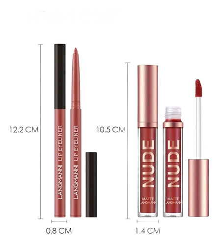 Kit De Labiales Nude - Set De 12 Colores