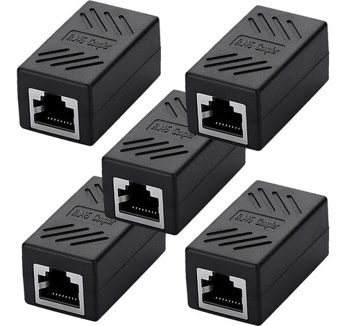 5pcs Rj45 Cable Ethernet Linea Blindado Acoplador Dama