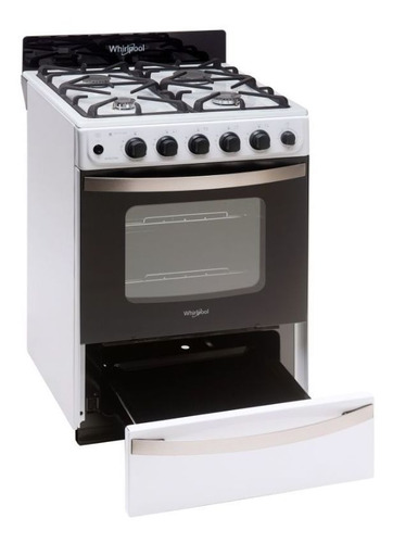 Imagen 5 de 6 de Cocina Whirlpool Wfb57di Multigas 4 Hornallas Blanca