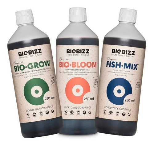 Biobizz X3 Combo Bio Bizz Vege Flora Bioestimulante 250ml