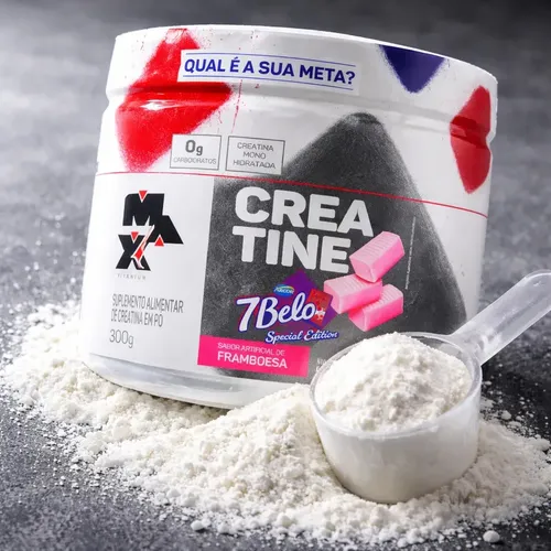 Creatina 300g - Max Titanium Sabor:7belo Sabor FRAMBOSESA