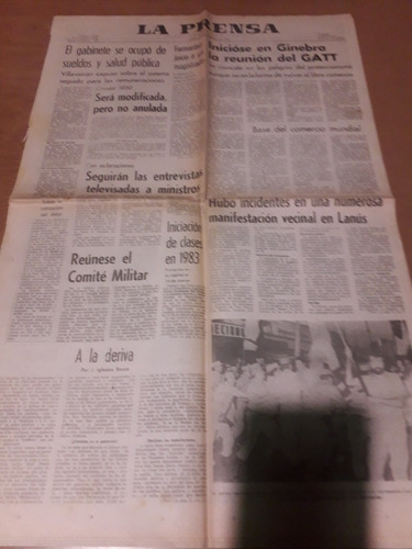 Diario La Prensa 25 11 1982 Lanus Malvinas López Rega 