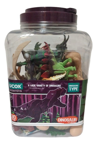 Set Dinosaurios De Goma 30 Piezas Ucoktoys Creatividad Juego