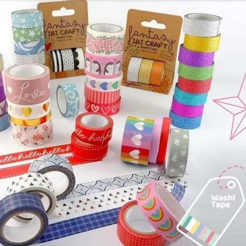 Set washi tape cinta colores