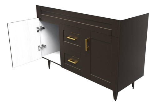 Mueble vanitorio deluxe d 120 cm café (sin cubierta)