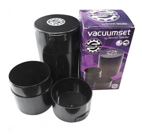 Kit Frasco Bollón Contenedor Vacío Vacuumset. Secret Smoke