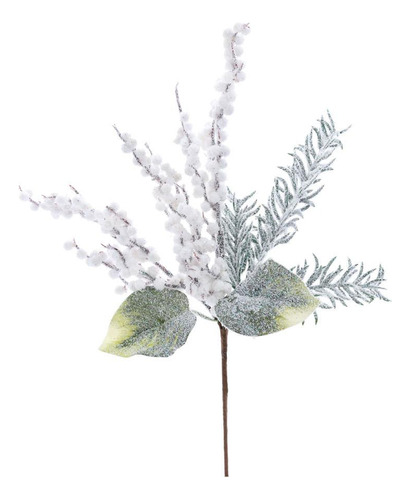 Galho Frutas Brancas 44cm Cromus: 1113231 Único