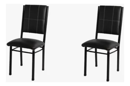 Juego Set Sillas Cocina Comedor Living Caño Reforzado Respaldo Tapizado Reforzadas Oferta X2 Envio Gratis