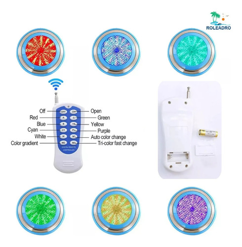 Lámpara Led Sumergible Con Transformador P Iluminar Alberca Roleadro