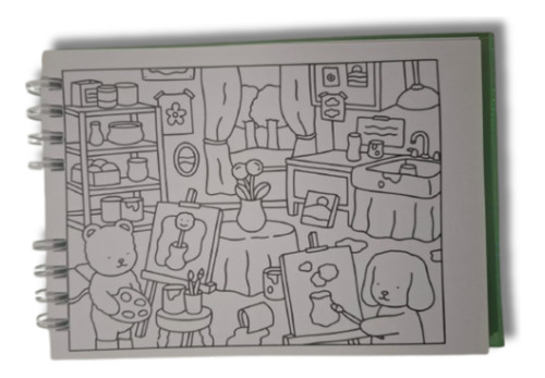 Livro De Colorir Bobbie Goods Capa Dura 50 Páginas De Desenhos Em Folha A5 180 Gr - Bobbie Goods - Rosa