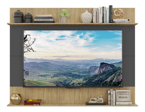 Painel Tv 65 Amsterdã Classic Multimóveis V3423 Cor Preto/Rustic