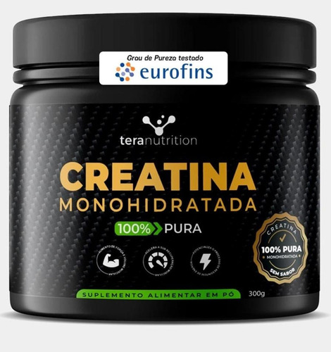 Creatina Monohidratada 300g 100% Pura Tera Nutrition Sabor Sem Sabor