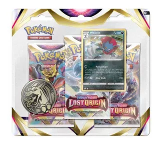 Cartas Pokemon Lost Origin Kit De 3 Booster Packs + Coin