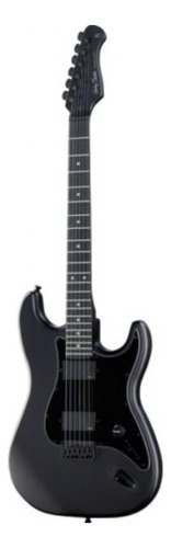 Guitarra eléctrica Harley Benton Standard ST-20HH Active de álamo matt black mate con diapasón de roseacer