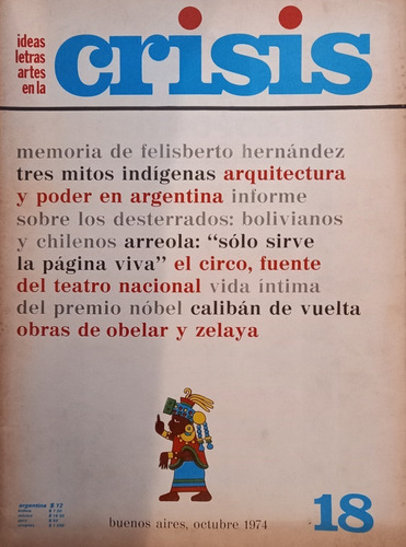 Revista Crisis Nº 18 Octubre De 1974.