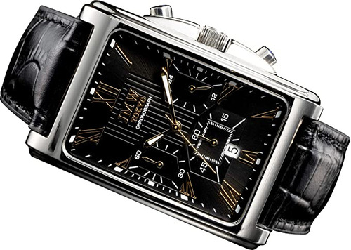 Jmw Tokyo Men's Square Wristwatch, Black & Gold,
