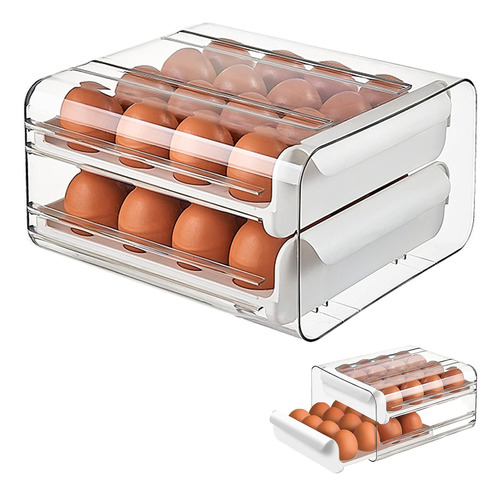 Cartón Huevos Congelados 32 Compartimentos Con Organizador