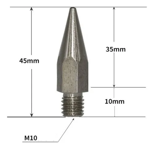 6 Prism Pole Point Range Pole Y Prism Pole Point M10 45mm