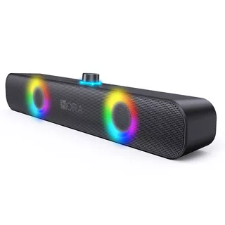 Bocina Bluetooth Portátil 1Hora BOC241, Bocinas para PC Bocinas Inalámbrica Bluetooth RGB Altavoces Inalámbrico, Soporte 3.5 mm AUX/TF/USB/Bluetooth para Interior, Hogar y Fiesta