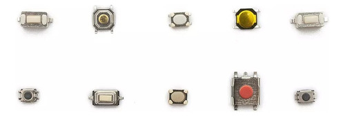 500 Botones Push Button 10 Modelos Smd Mini Interruptor Caja