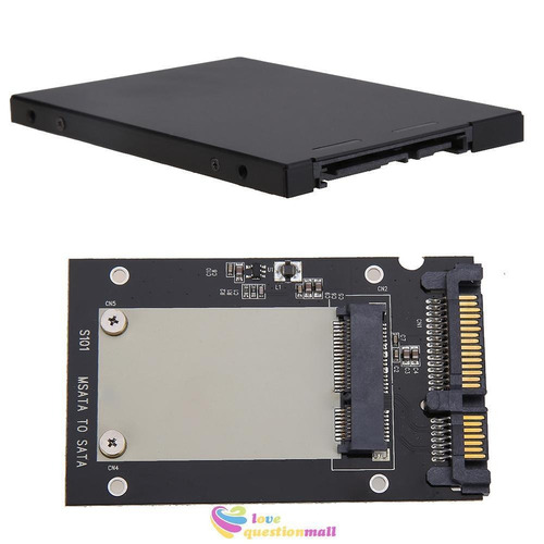 Negro Mini Pcie Pci-e Msata Ssd De 2.5  Sata3 Convertidor Ad