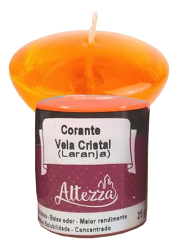 Parafina Gel Cristal - Corante 25 Gr Cor Laranja