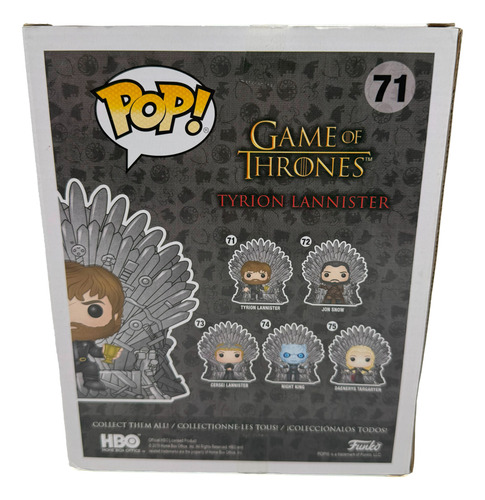 Game Of Thrones Tyrion Lannister On Throne # 71 Funko