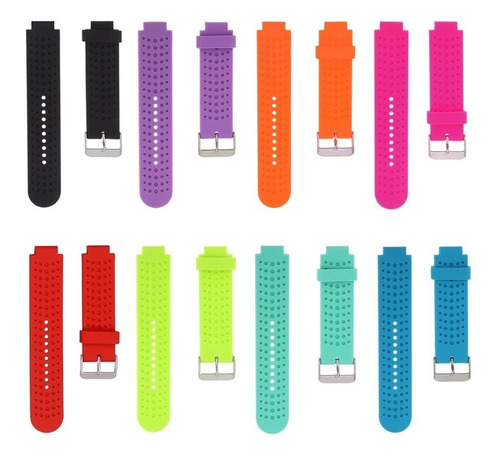 Pulseira Garmin Forerunner 220 235 620 735 Silicone Preta