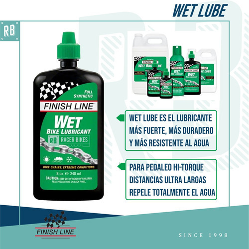 Imagen 2 de 4 de Aceite Lubricante Bicicleta Finish Line Humedo 60ml