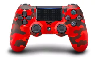 Controle Joystick Sony Dualshock 4 Camuflado Vermelho - Ps4 Cor Red camouflage