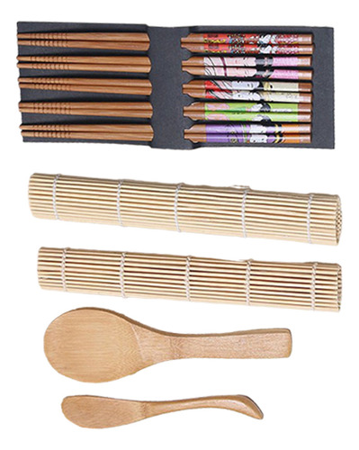 Set De Cortinas De Bambú Para Hacer Sushi, Rollo De Arroz, U