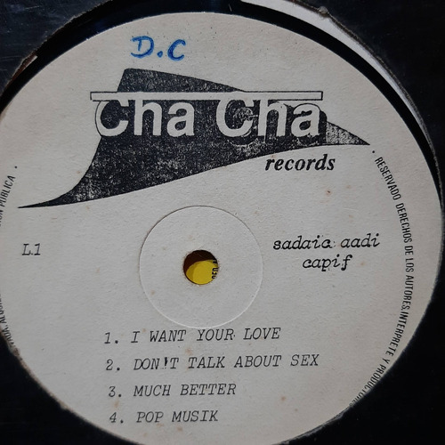 Vinilo Techno Hits Cha Cha Records I Want Your Love E2