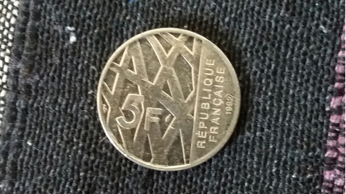 Moneda Francia 5 Francos 1992 Pierre Mendes (x465