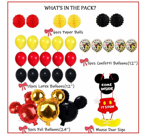 Suministro Fiesta Mickey Mouse Para Primer Cumpleaño Incluye
