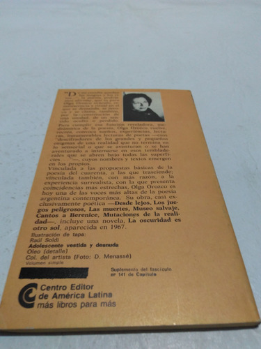Antología Poesía De Olga Orozco 1982 Buen Estado (Usado)