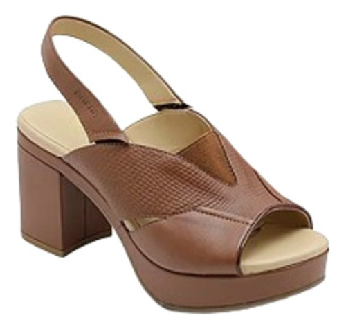 Sandalia Onena 1991 Corte Piel Suave Estampada Con Piel Char