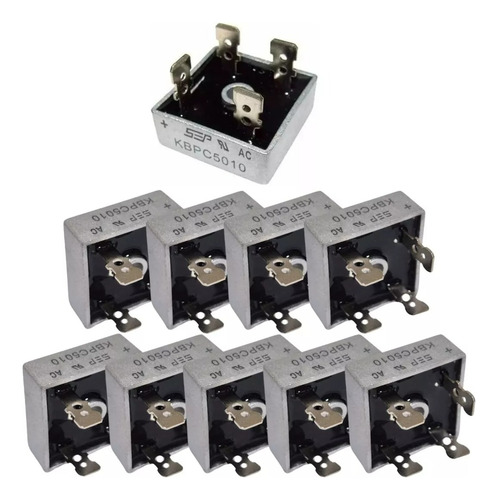 Kit 10 Ponte Retificadora Kbpc5010 50a 1000v, Kbpc 5010