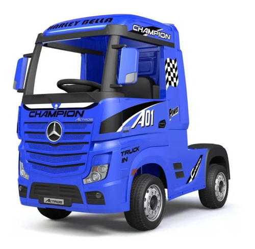 Mercedes Benz Camión Azul A Batería Hl358 