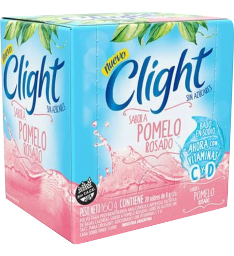 Jugo Clight Pomelo Rosado Por Caja 20x8g Mayorista