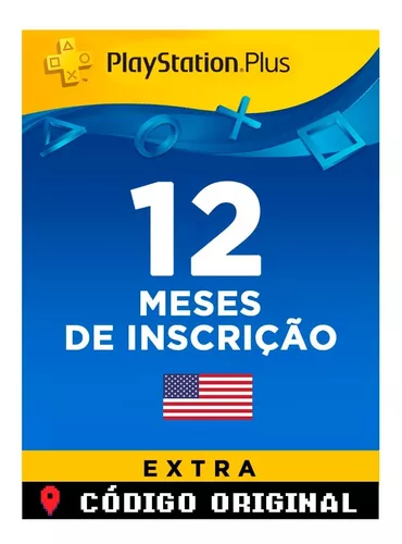 Cartao Playstation Plus Extra 12 Meses Us Americano